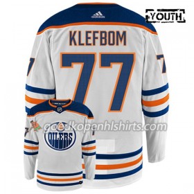 Edmonton Oilers OSCAR KLEFBOM 77 Adidas Wit Authentic Shirt - Kinderen